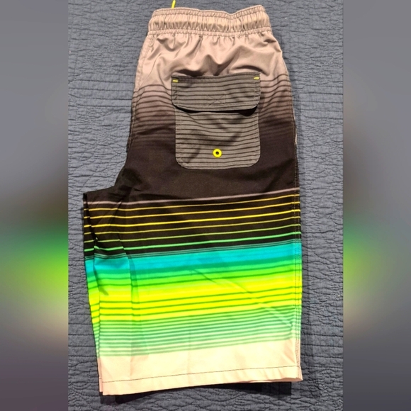 Wonder Nation Multicolor Striped Swim Shorts - Picture 4 of 6